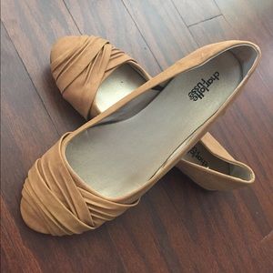 Charlotte Russe faux brown leather flats