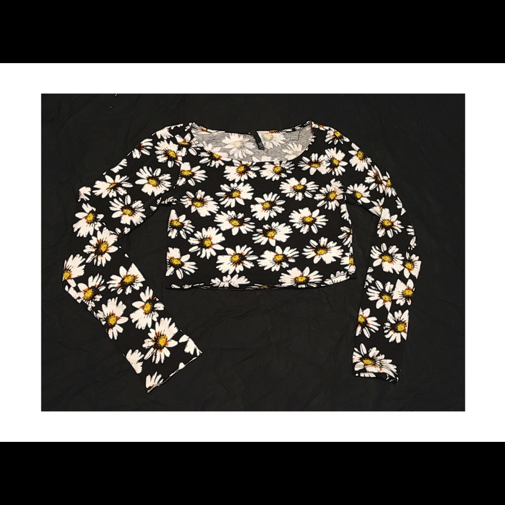 Long sleeved daisy crop top
