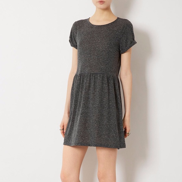 Topshop Dresses & Skirts - Topshop grey speckled jersey dress size 6