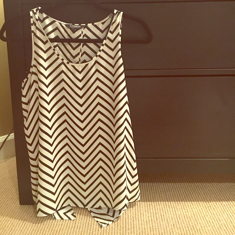 Chevron tank top with a fun back