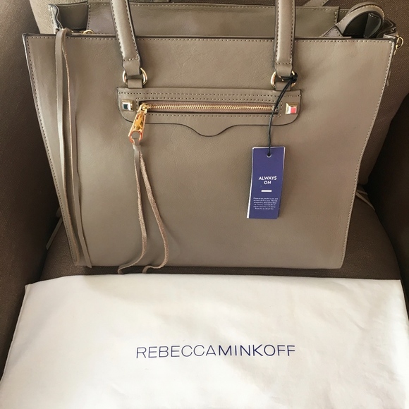 SOLD Rebecca Minkoff Always On Regan Tote Mushroom - Picture 8 of 8