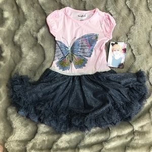 New w/tags's younger hearts size 6 butterfly dress