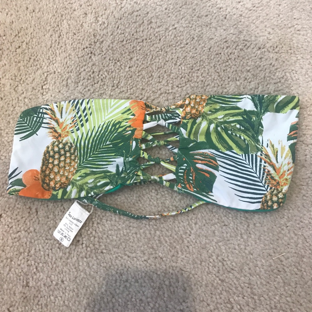 san lorenzo pineapple plantation strapless top