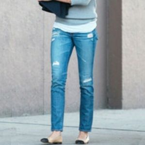 AG Stilt cigarette leg dark denim rustic jeans 27