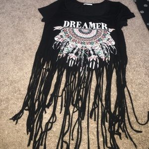 Dreamer fringe crop top