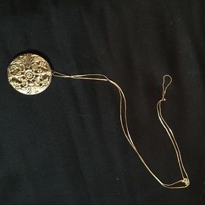 Gold locket necklace