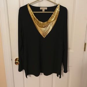 Black and gold Large Michael Kors Top