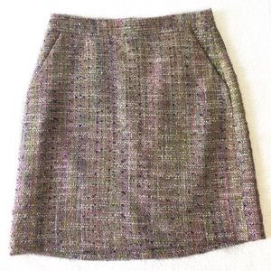 Like new! J crew tweed, colorful, skirt.