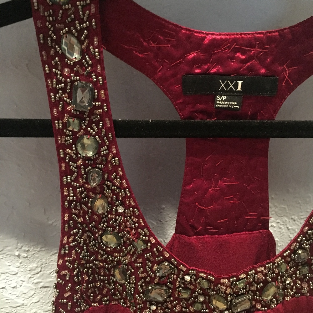 Beaded & Jeweled Ruffle Top - Picture 2 of 5
