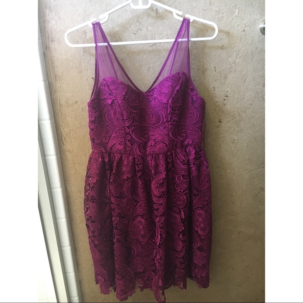 Adrianna Papel Cranberry lace dress
