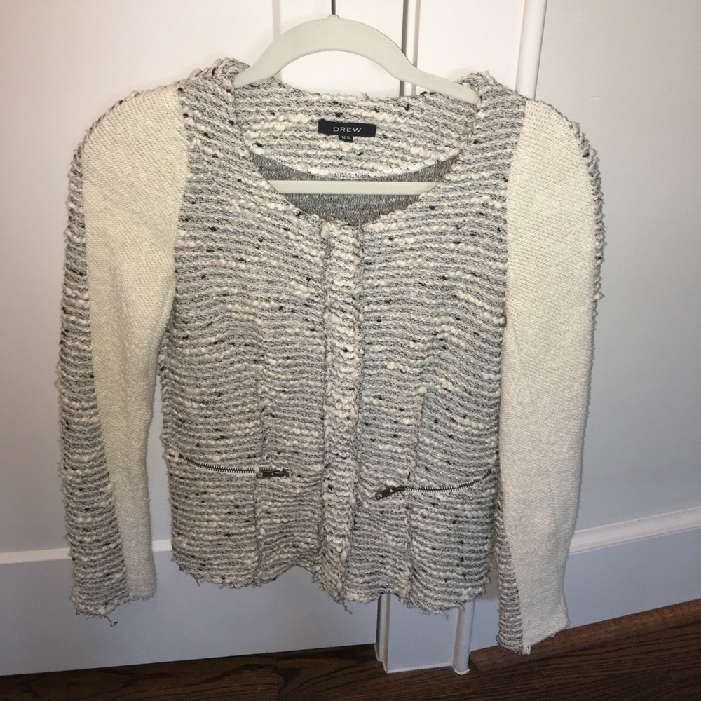 White/gray tweed jacket