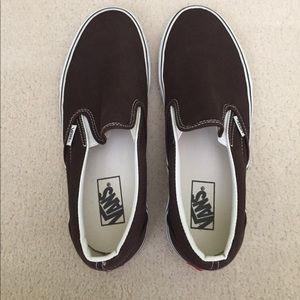 Mens brown slip on Vans
