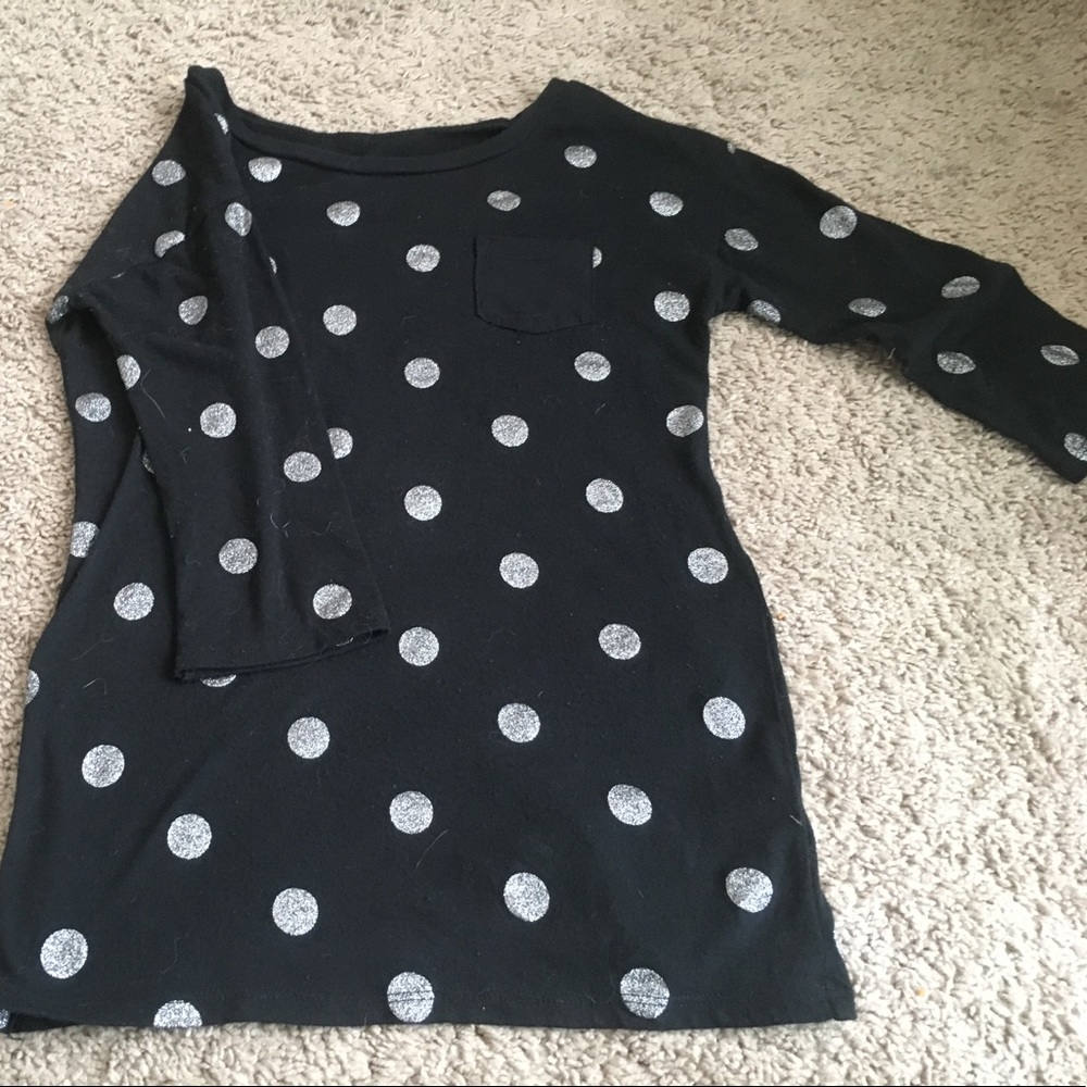 Polka dot 3/4 tee