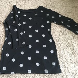 Polka dot 3/4 tee