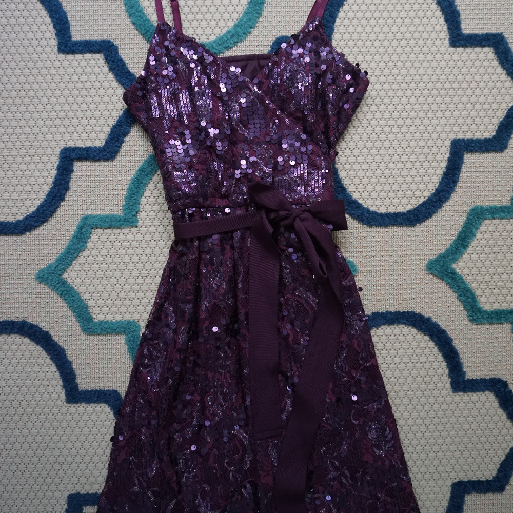 Purple Sequin Event/Party Dress