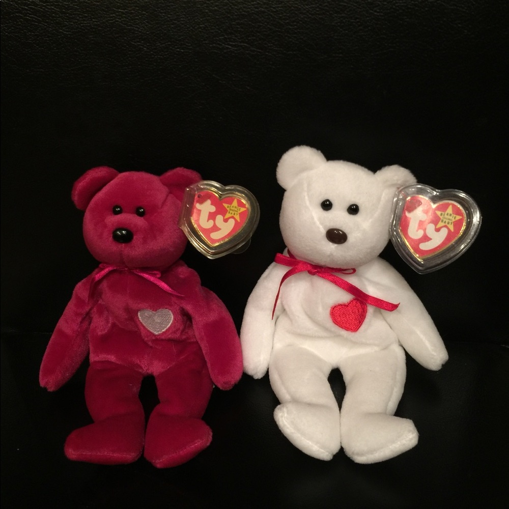 Beanie Baby Valentino and Valentina with Errors