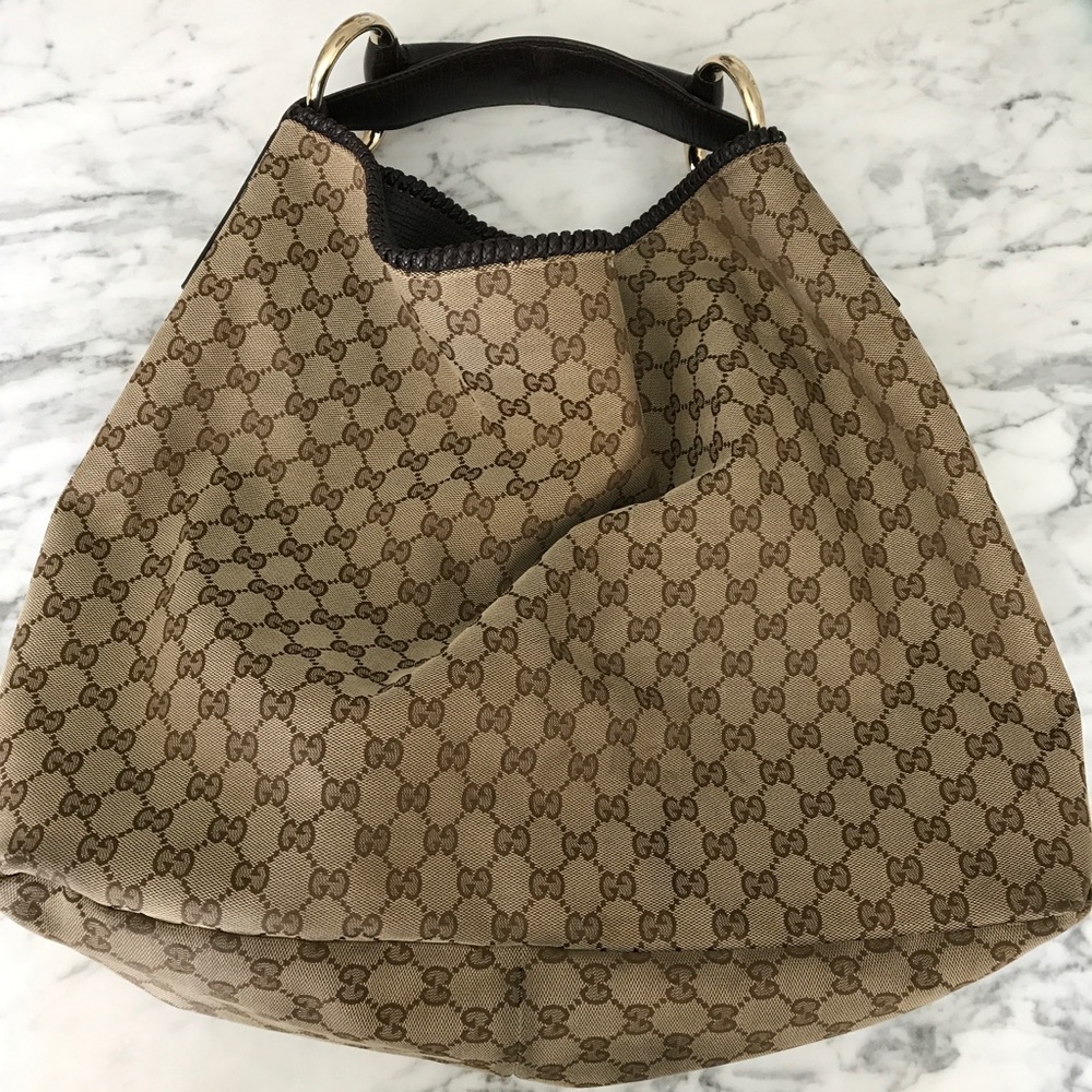 Gucci Horsebit Hobo Monagram Bag