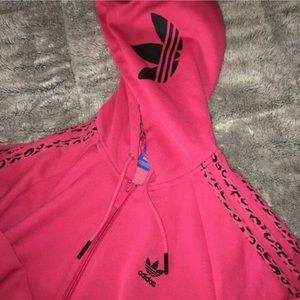 Pink adidas track jacket