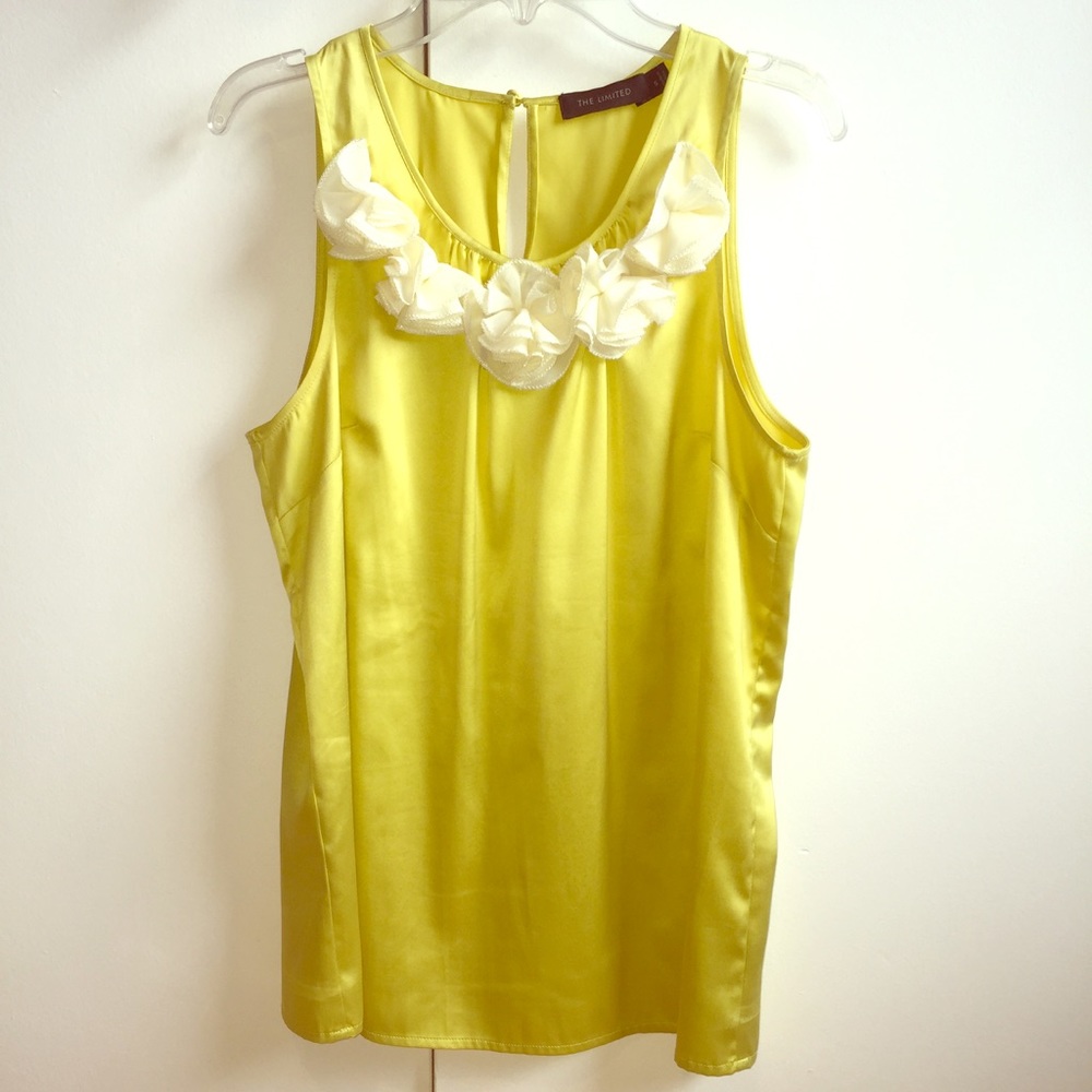 The Limited Satin Blouse w/ rosette detailing