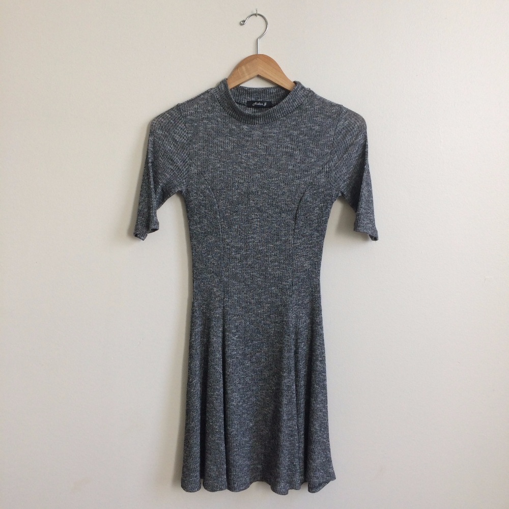 Aiden Y Marled Grey Swing Dress S