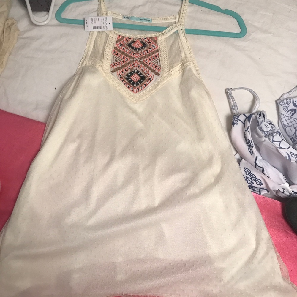 Embroidered tank top