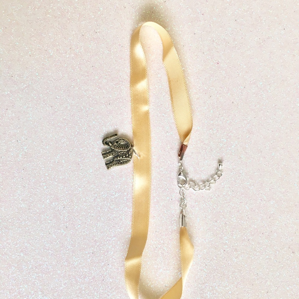 Beautiful Artsy Choker with Elephant Charm