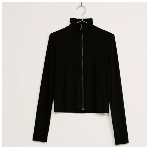 Zip High Neck Jacket Top - Picture 3 of 5