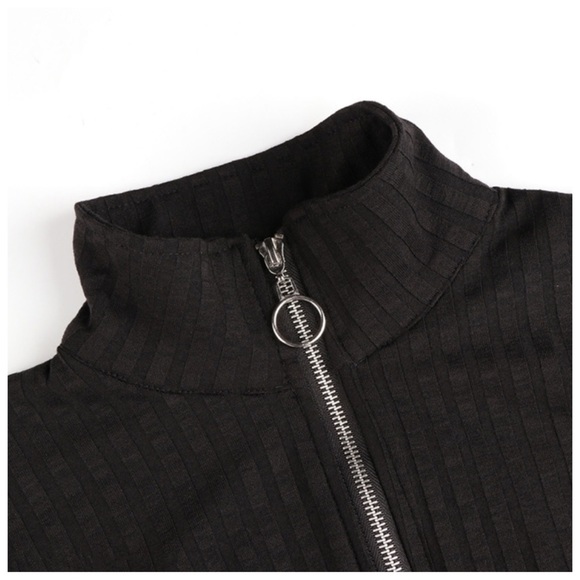 Zip High Neck Jacket Top - Picture 4 of 5