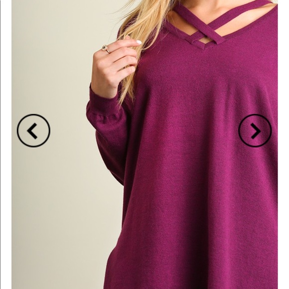 SOLD OUT Magenta x front sweater - Picture 3 of 3