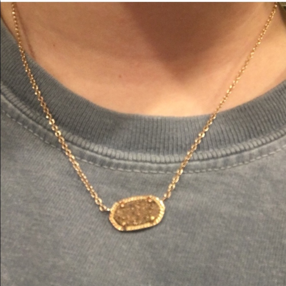 Kendra Scott Rose Gold Elisa Drusy Necklace