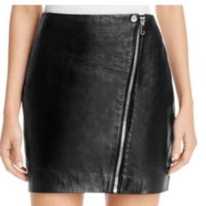 Aqua 100% Authentic Leather Mini Skirt Never Worn