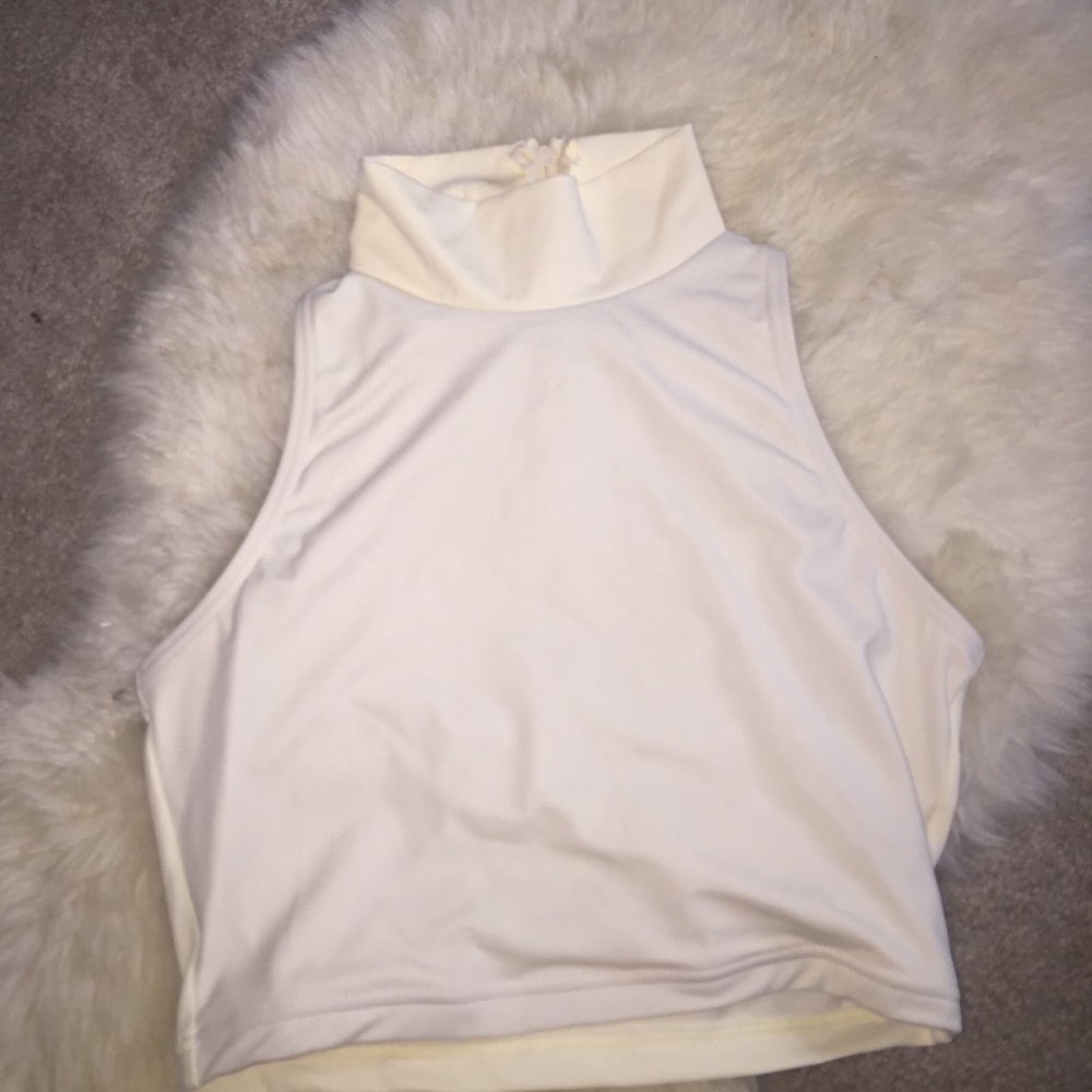Capezio dance crop top high neck