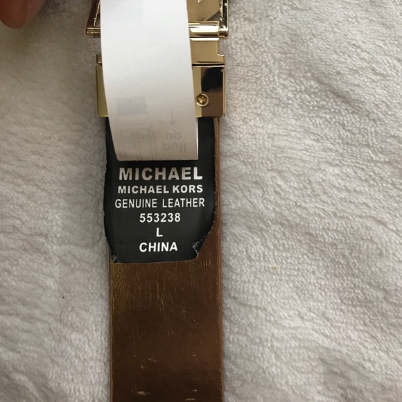 Brown Large Michael Kors leather belt - Picture 2 of 4