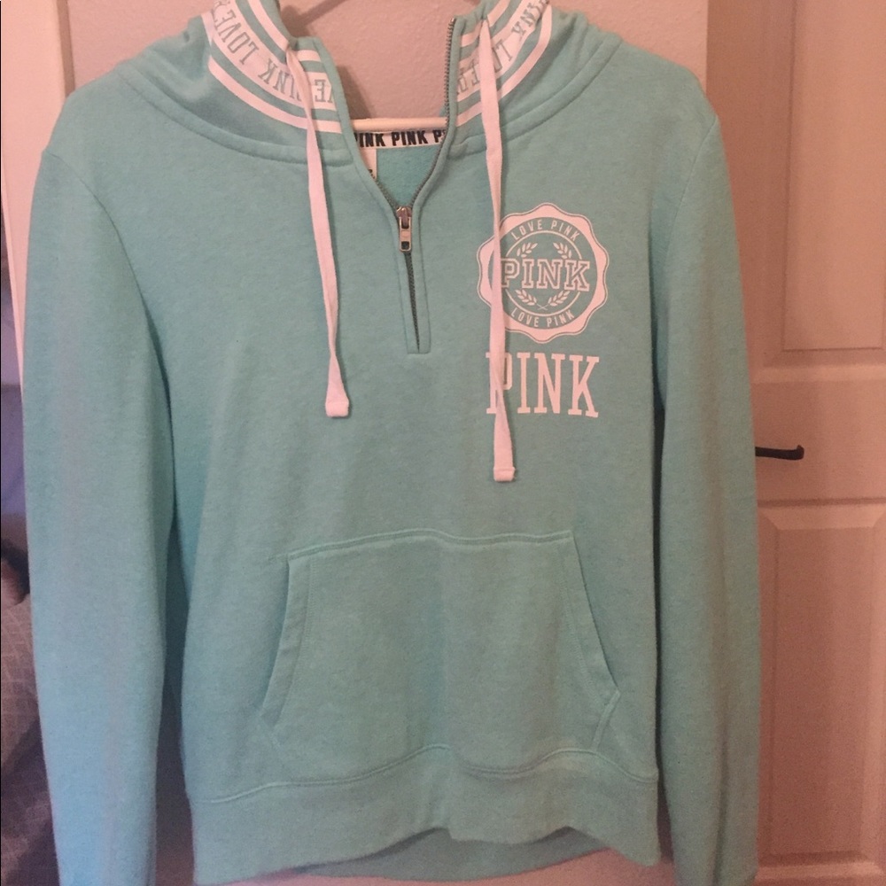 Pink half zip hoodie