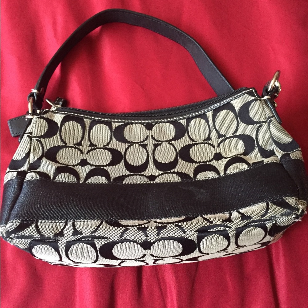 coach bag black signature