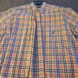 Three short sleeve button up casual nautica shirts