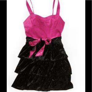 Aeropostale black velvet party dress M
