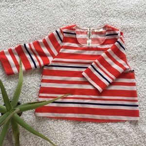 Preppy hip striped top