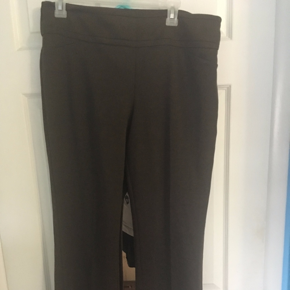 Brown Pull on Stretch Dress Pants