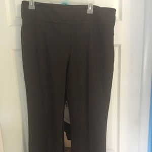 Brown Pull on Stretch Dress Pants