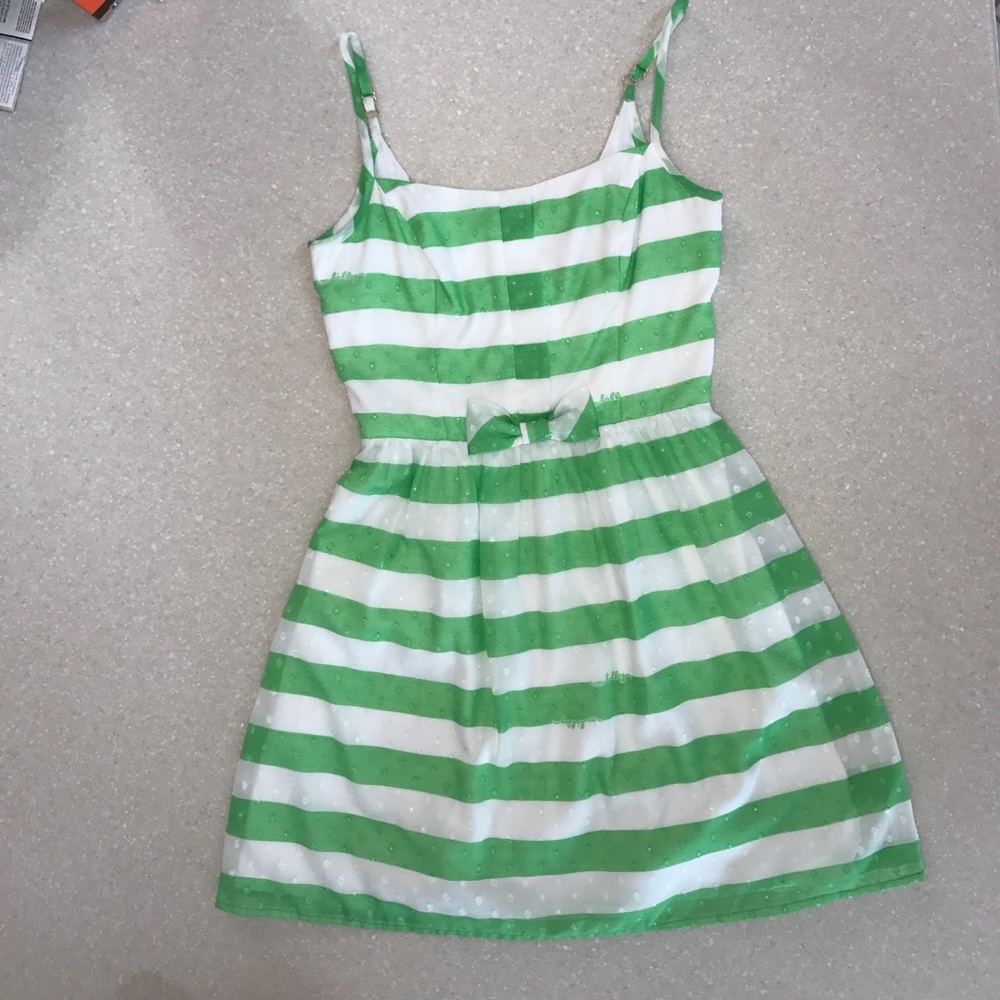 Lilly Pulitzer green and white striped dress