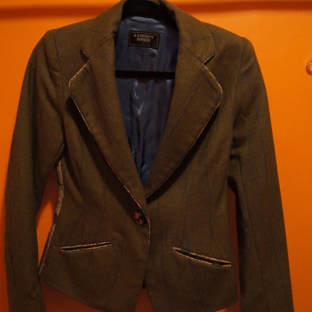 Katharine Hooker Green Wool Blazer