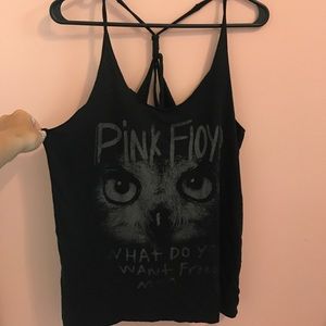 Black Pink Floyd tank top