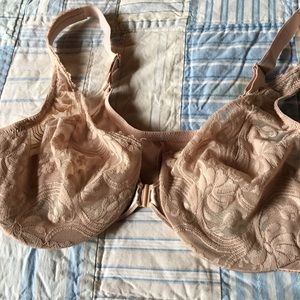 Beige lace size 44b bra by glamorise