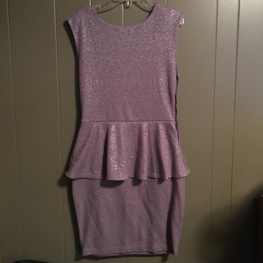 Bar III purple peplum dress