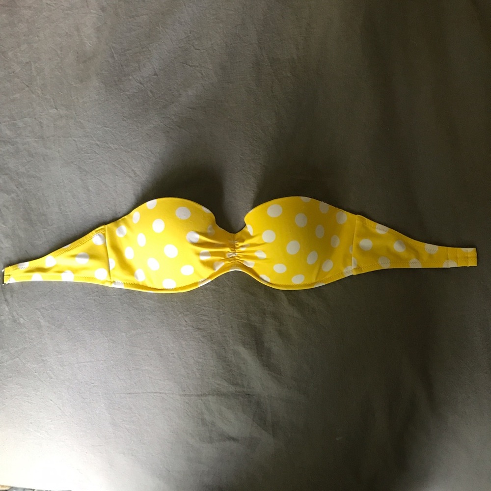 Victoria's Secret Yellow Polka Dot Bikini Top