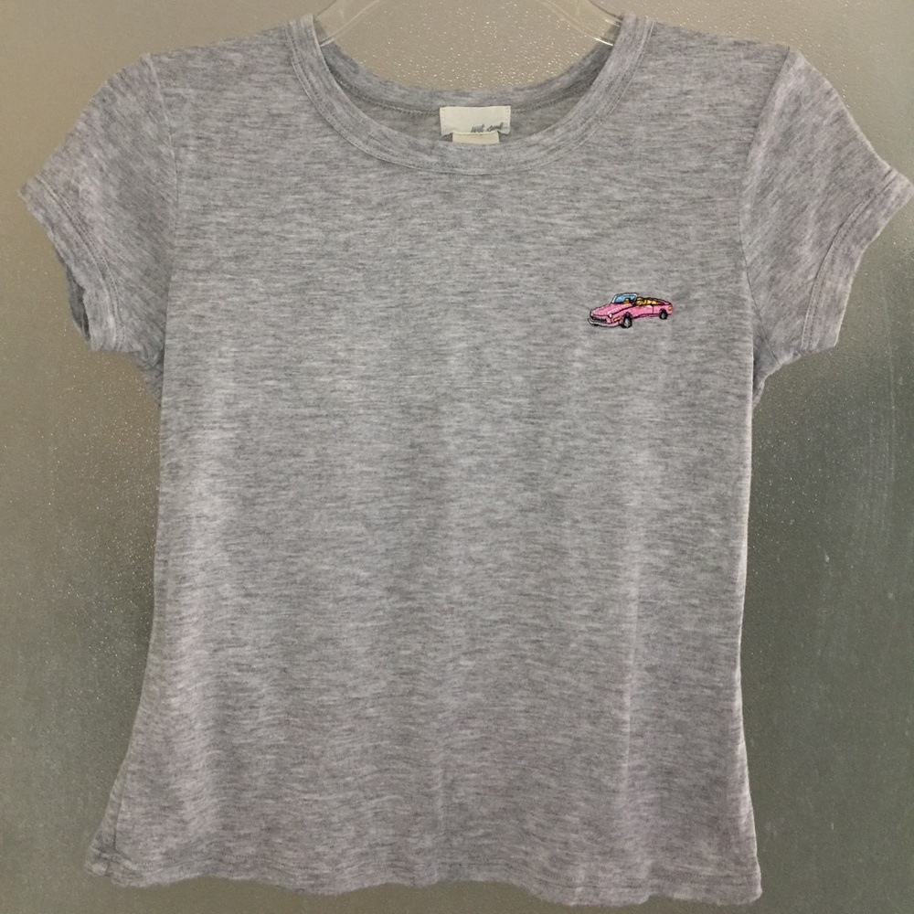 wet seal pink car baby tee