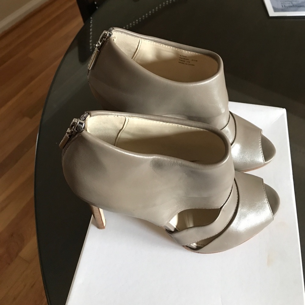 Peep toe booties