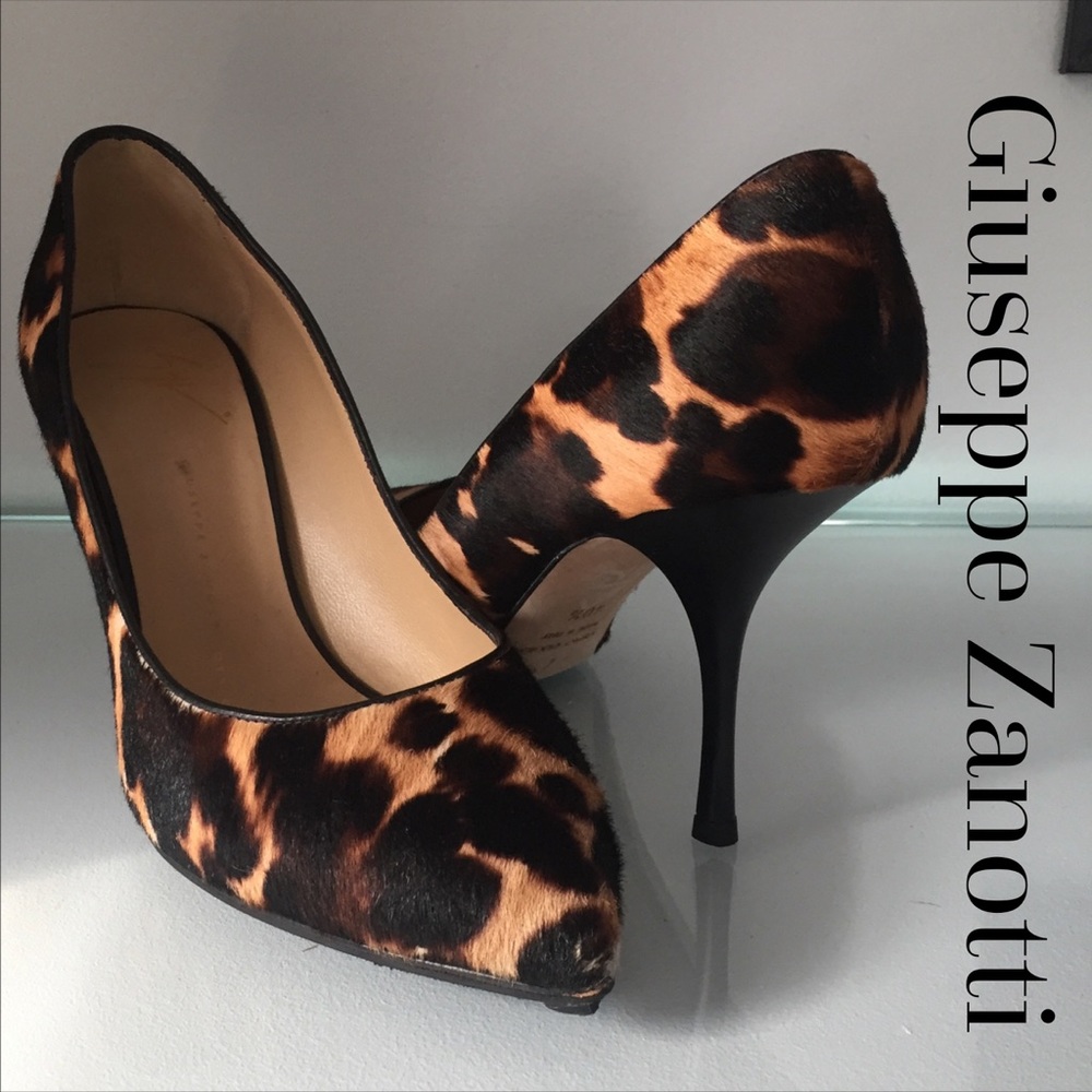 Giuseppe Zanotti Animal print calf hair pumps