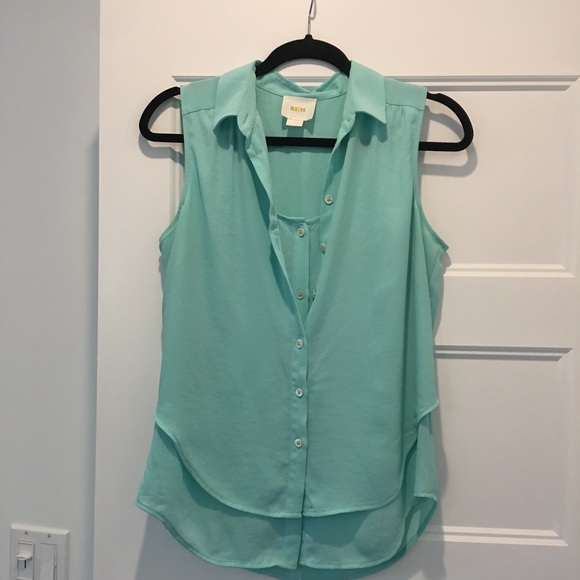 Maeve Mint Layered Blouse - Picture 2 of 5